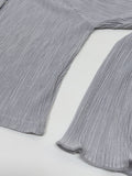 Pleated Crop Cardigan T-shirt