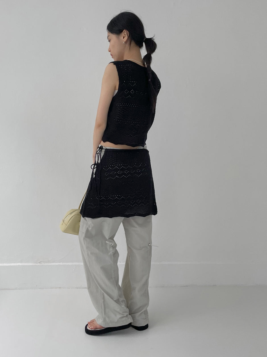 【INCHANT ME】Punching Lace Knit Skirt INCHANT ME(インチャントミー) - パンチングレースニット