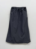 Pocket nylon long skirt