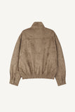 Glow High-Neck Suede Jacket