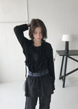 RIBBON SHEER HOODIE