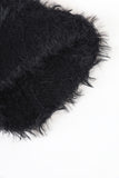 Fluffy fur shawl beanie