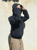 Dewey Check Crop Hood Windbreaker