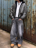 Reverse Track Line Denim