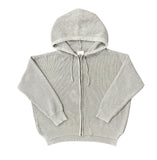 Here washing hood knit zip-up