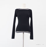 Charlotte Color Matching Off-Layered T-shirt