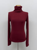 Pintuck Warmer Turtleneck T-shirt