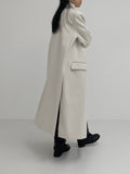[unisex] Deep Slit Overfit Double Long Coat