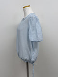 String See-through Short Sleeve Crop Blouse
