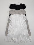 Rib Nylon Shirring Mini One Piece