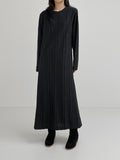 Crease Padded Maxi One Piece