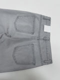 Gray cat-washed straight wide denim