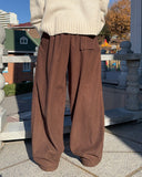 Corduroy Mink String Banding Pants