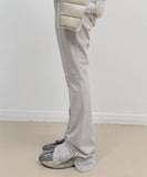 Button Slit Bootcut Pants