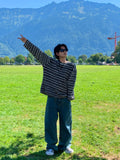 Like hairy stripe knit