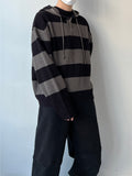 Stripe Warmer Knit Hood