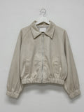 Raglan suede short blouson