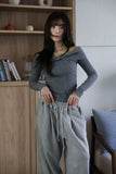 Welldy brushed banding pants