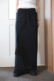Tie banding long skirt