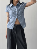 Hugo Belted One-Tuck Wide Slacks