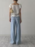 Shabet Square Neck Puff Blouse