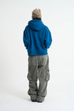 Vintage washed dyeing cargo wide pants