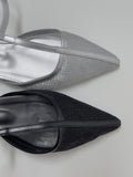 Mesh Stiletto Flat Shoes