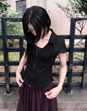 ZIP SLIT BLOUSE
