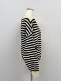 [Tie Set] Striped Boat Neck Knit