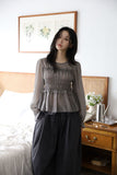 Bebe Frill See-Through Blouse