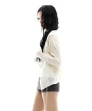 Ruffled Drape Cardigan
