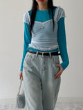 Aqua Tencel Long Sleeve T-Shirt