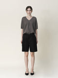 [Premium] Whole Garment Ariere V-neck Linen Knit