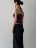 Ponz Ribbed Halterneck Sleeveless