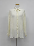Pleated Strap Loose Fit Blouse