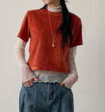 Annie Velvet Half T-Shirt