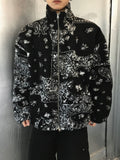 Paisley Quilted Over Fleece Zip-Up