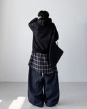 Diable Check Layered Denim