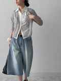 [unisex] 842 Washed Bermuda Denim Pants