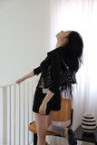 Studded Cotton Mini Shorts