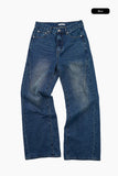 Shell flare denim pants