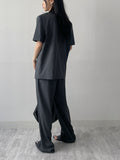 Log High Waist Wide Slacks