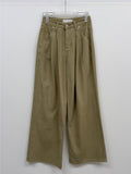 Fortune Pintuck Wide Denim Pants