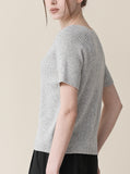 [Premium] Whole Garment Bush Wool Short Sleeve Knit