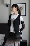 Ruling emboss summer vest