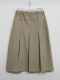Low Midi Pleated Skirt