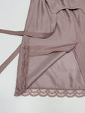 Fold Satin Lace Skirt