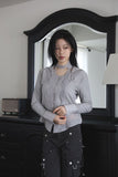 Poplar lace knit top