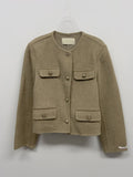 [wool100%/handmade] Shui Pocket Wool Short Jacket