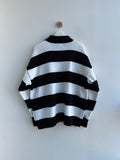 Collar Over Stripe Knit